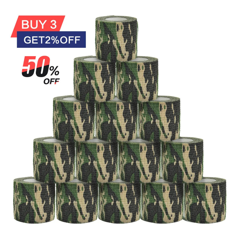 Hunting Outdoor Tattoos - 1/12/30/48Pcs 5cm Camouflage Elastic Outdoor Hunting