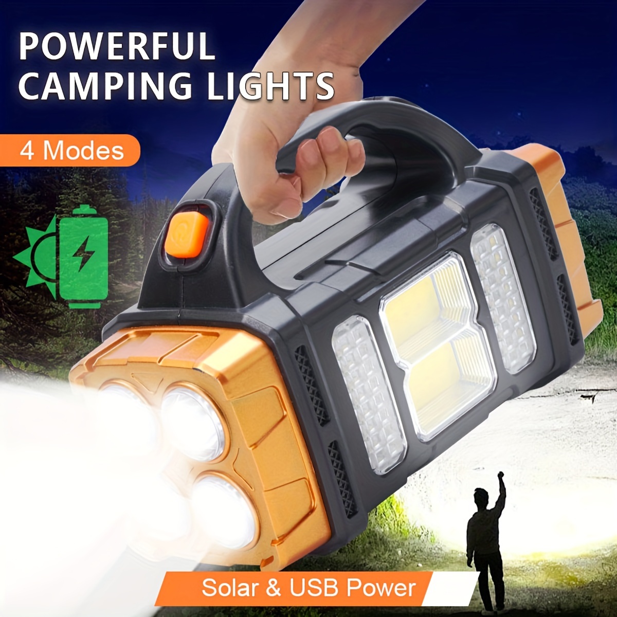 Outdoor Hunting And Fishing - New Upgrade Rechargeable High Power Solar