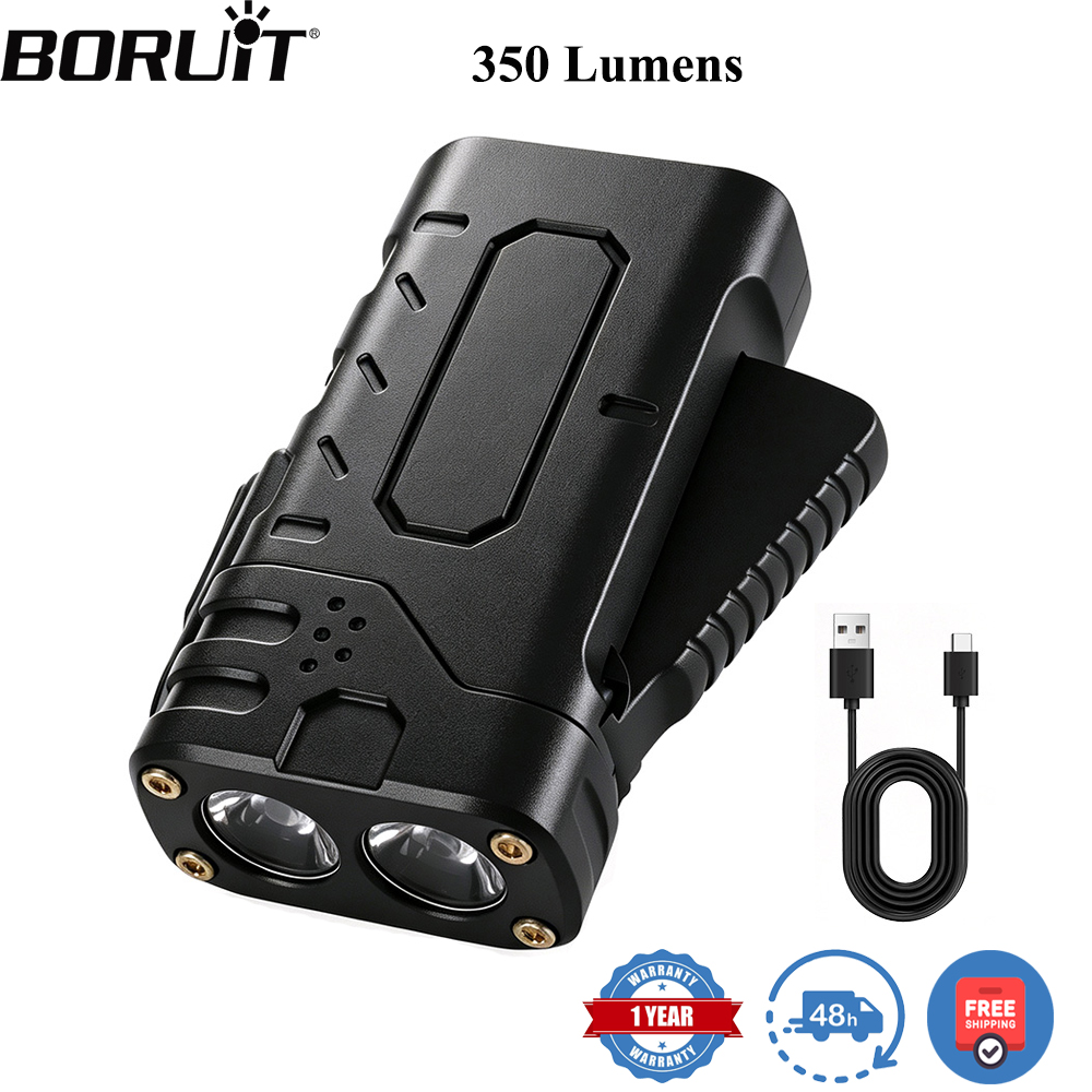 Outdoor Hunting And Fishing - BORUIiT Hand Crank EDC LED Flashlight