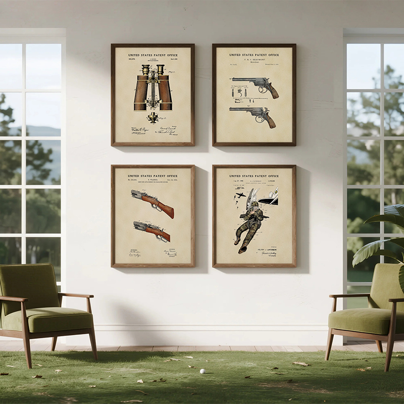 Vintage Hunting Equipment Pate - огляд і ціна Outdoor Hunting Paintings