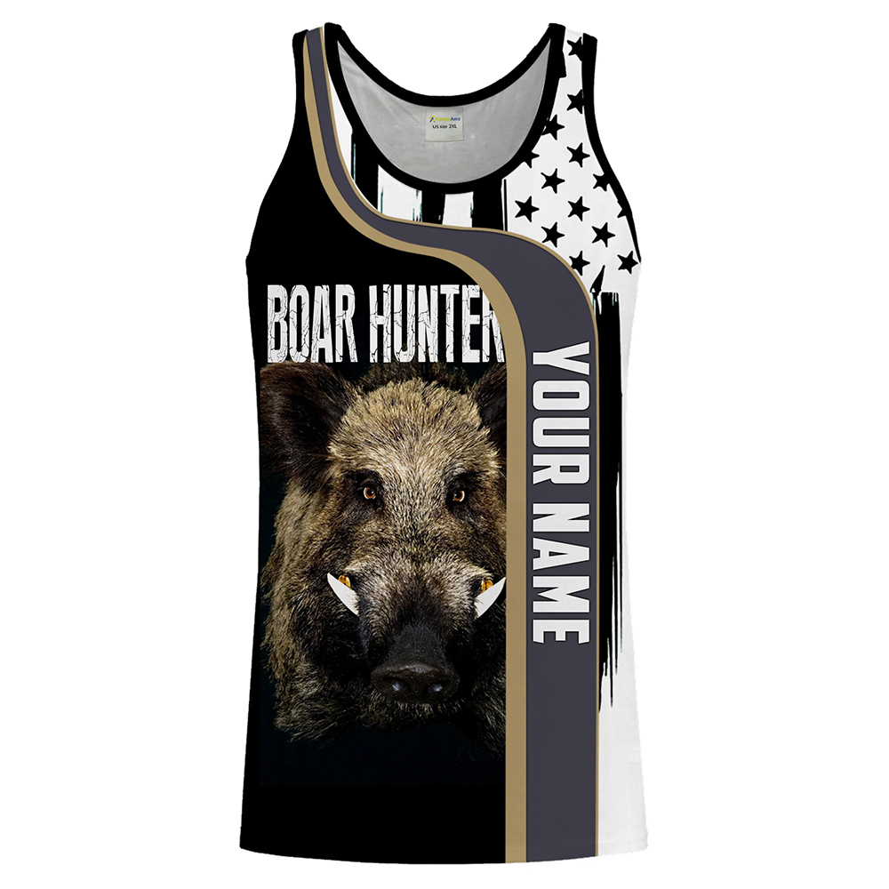 Custom Name Boar Hunter Tank T - огляд і ціна Wildman Hunting & Outdoor Robertson
