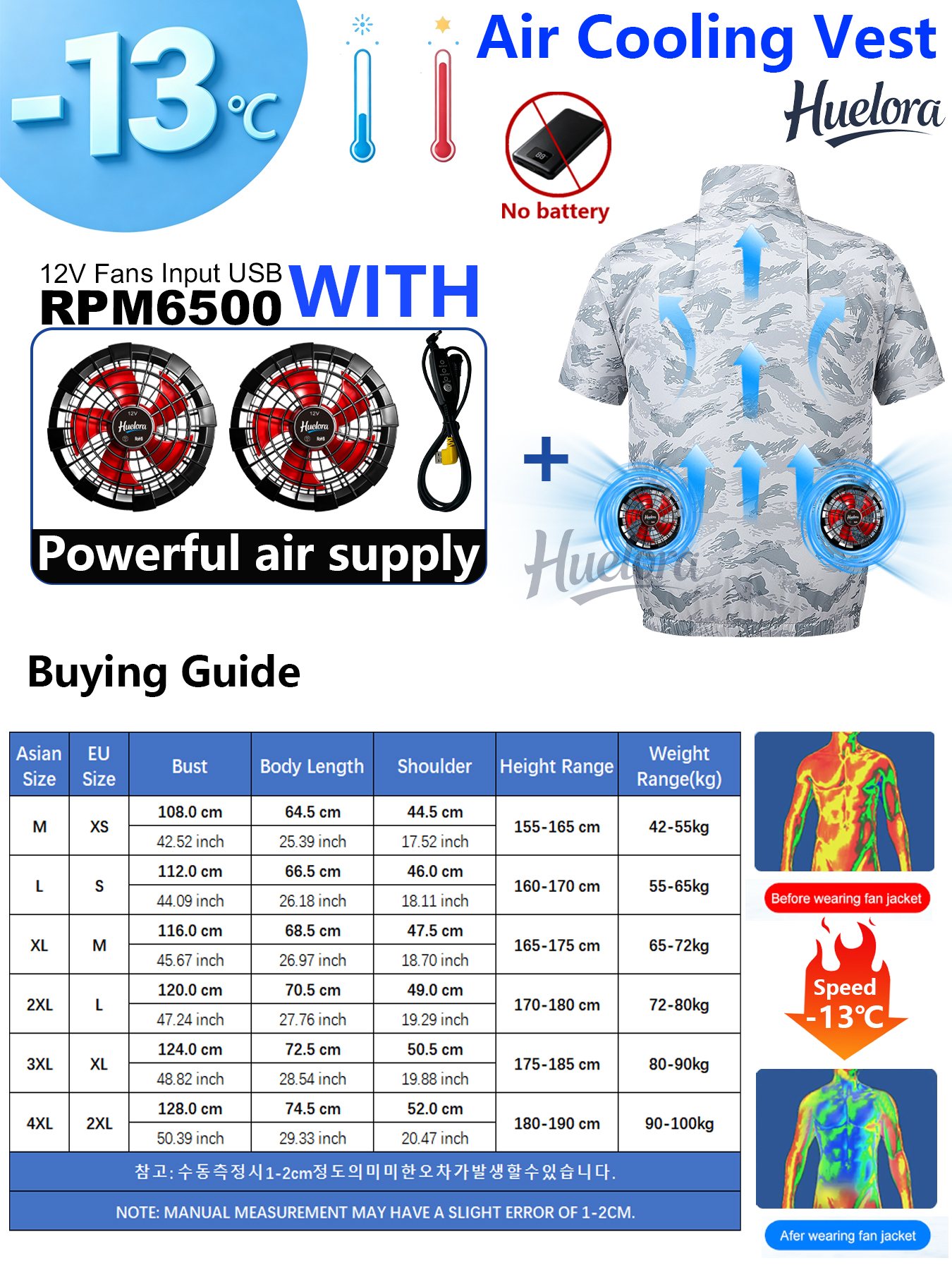 4-3-2 Rear Fans Camo Cooling S - огляд і ціна Outdoor Hunting Coat