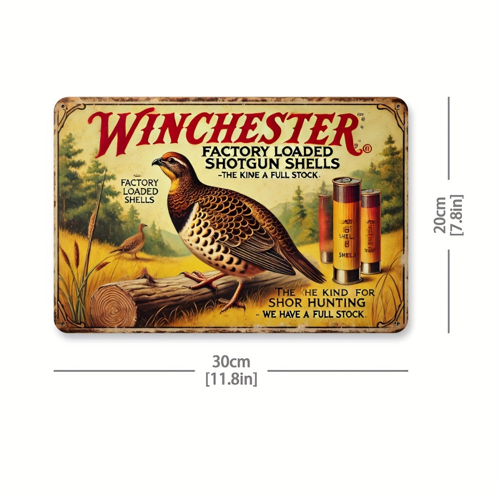 Tin Sign - Vintage Durable Met - огляд і ціна Hunting Quail