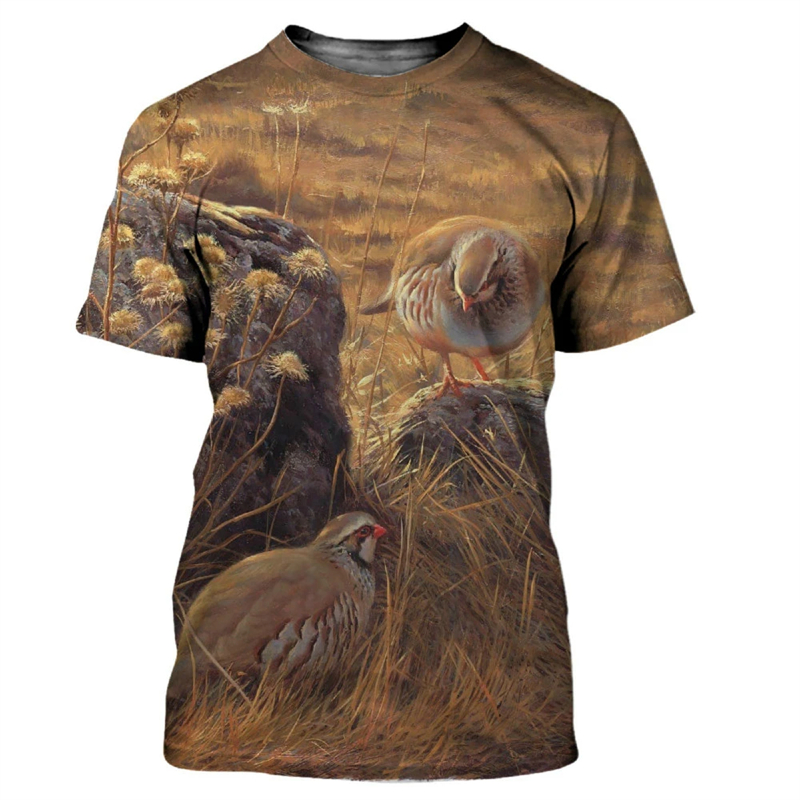 Animal Quail 3D Print T-shirt  - огляд і ціна Hunting Quail