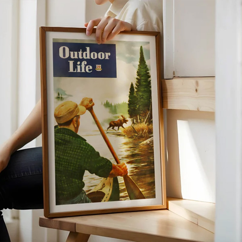 Vintage Colorful Fishing Poste - огляд і ціна Outdoor Hunting Paintings