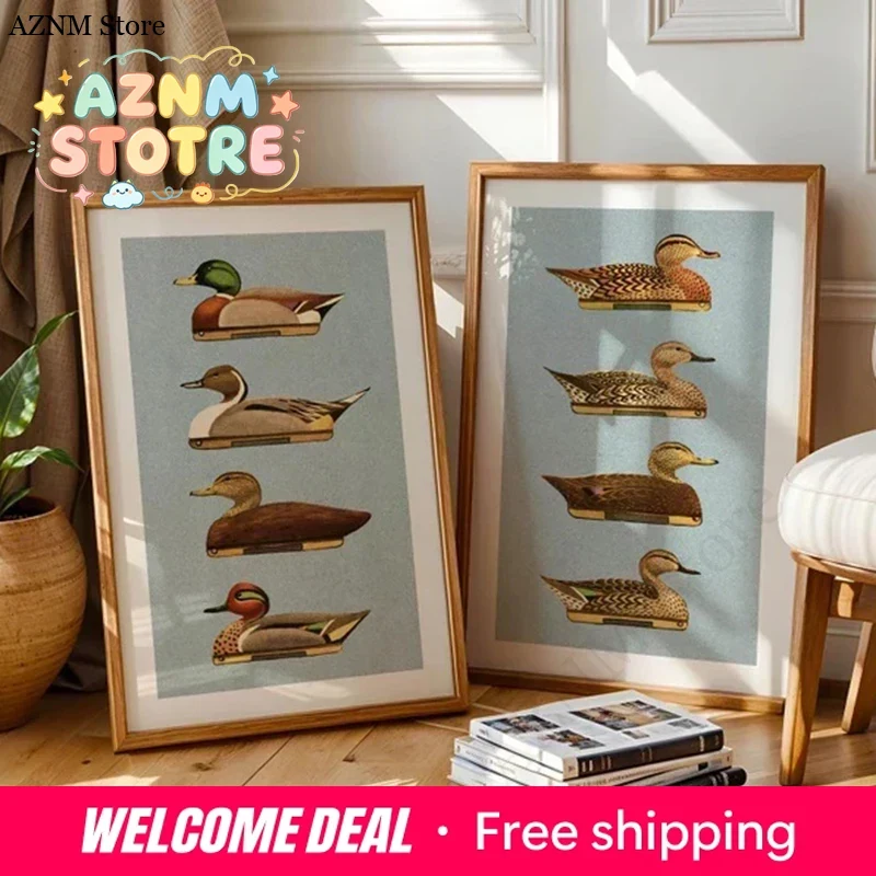 Retro Duck Prints Outdoors Art - огляд і ціна Outdoor Hunting Paintings