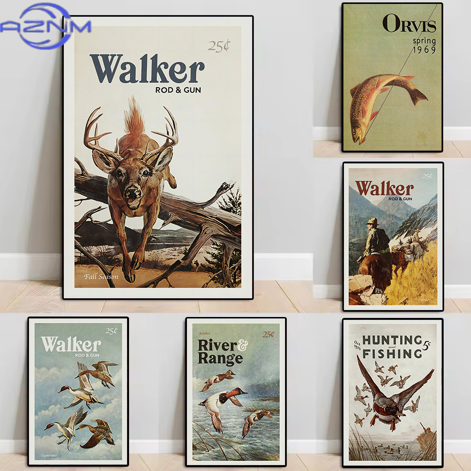 AZNM Retro Wildlife Outdoor Hu - огляд і ціна Outdoor Hunting Paintings