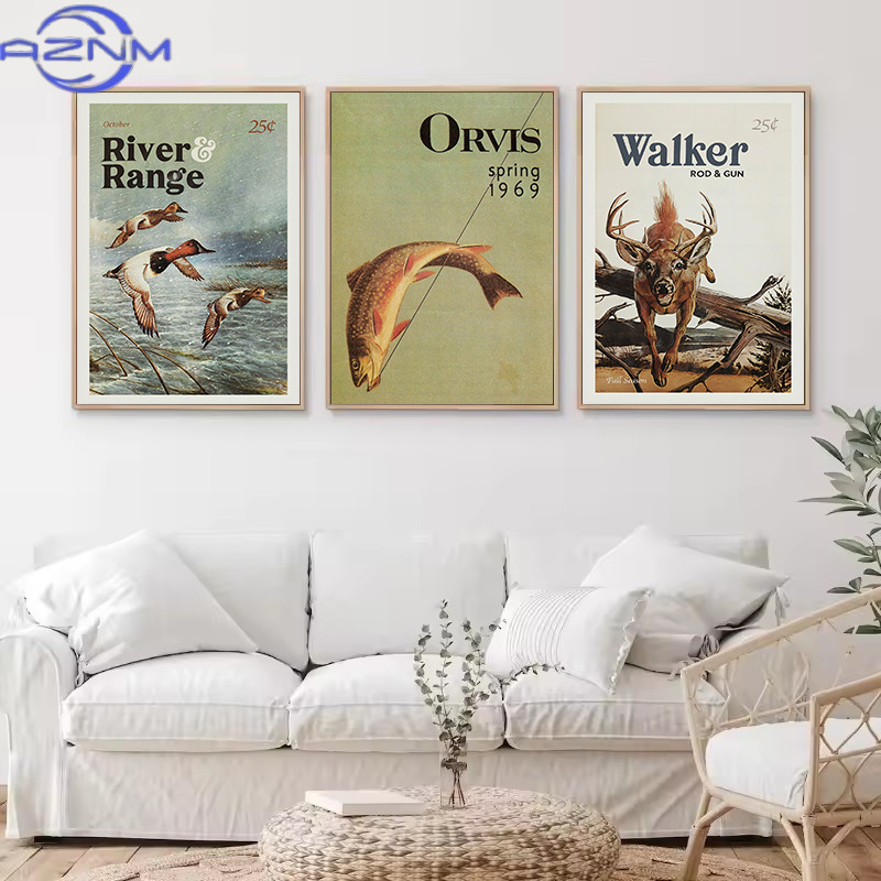 AZNM Retro Wildlife Outdoor Hu - огляд і ціна Outdoor Hunting Paintings