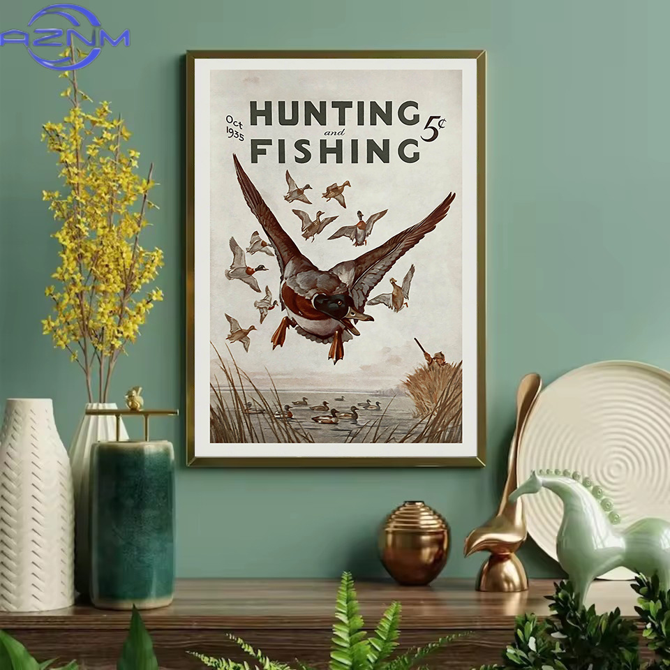 AZNM Retro Wildlife Outdoor Hu - огляд і ціна Outdoor Hunting Paintings