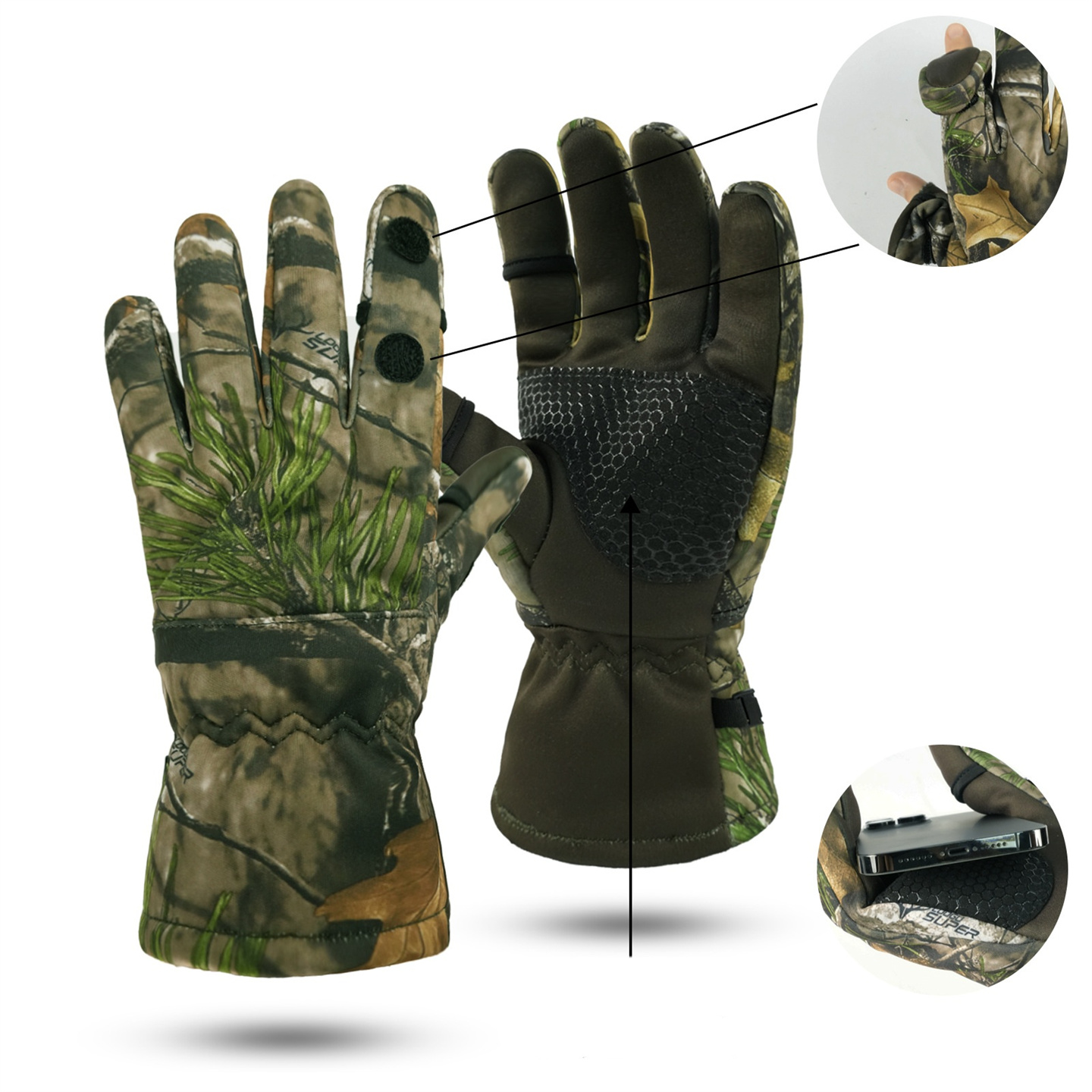 Outdoor Bionic Hunting Camoufl - огляд і ціна Outdoor Hunting Gloves