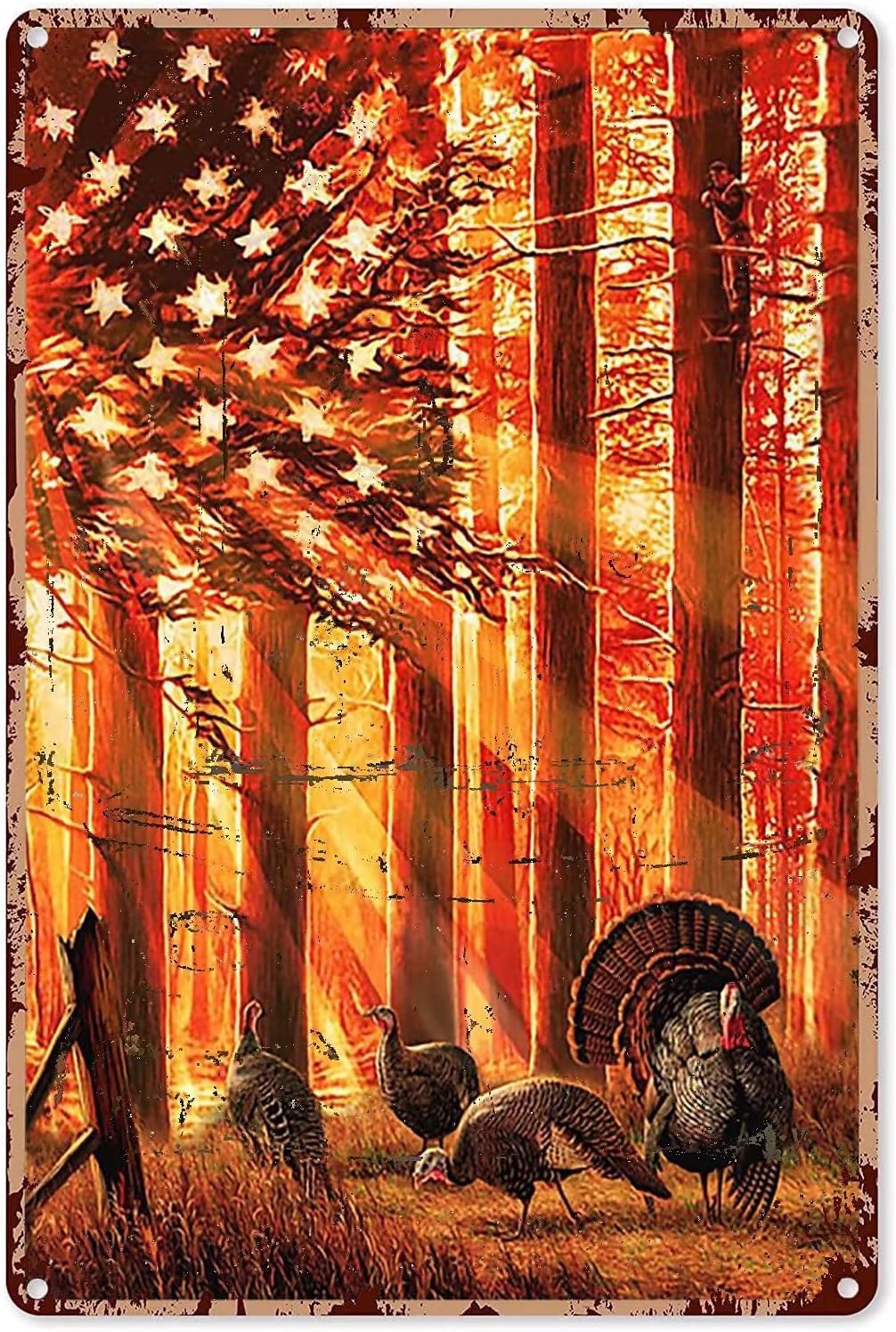 Hunting Metal Tin Sign,Prey in - огляд і ціна Outdoor Hunting Paintings