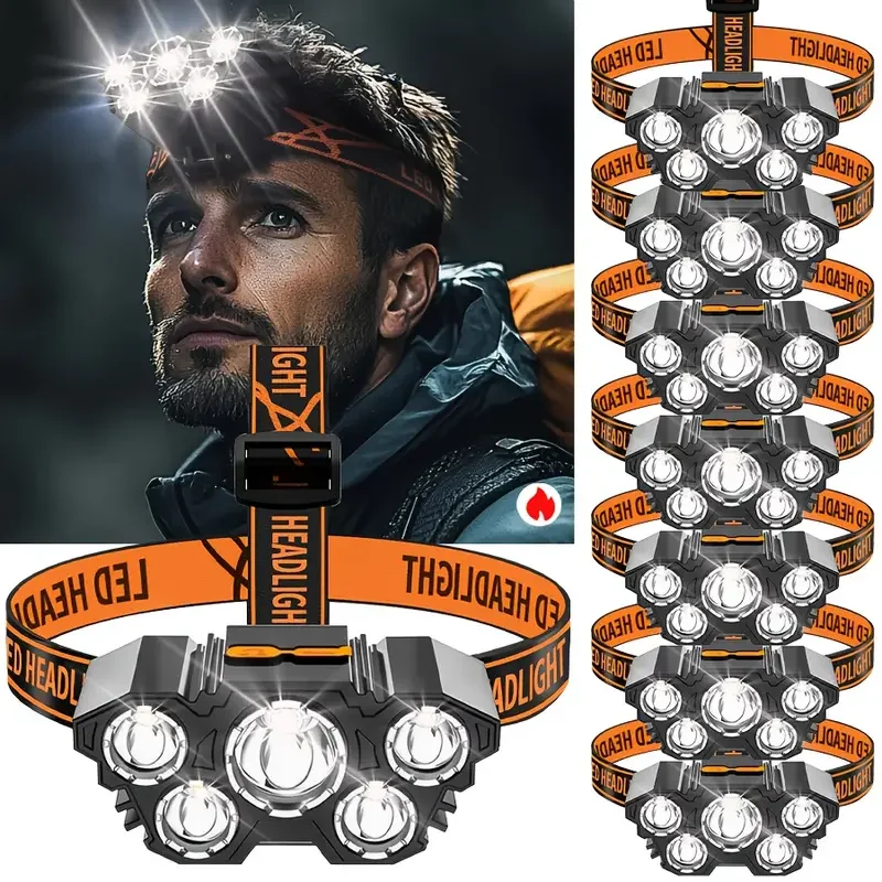 Portable 5LED Outdoor Headlamp - огляд і ціна Outdoor Hunting And Fishing