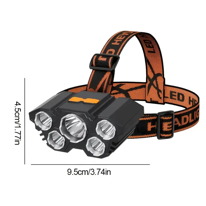Portable 5LED Outdoor Headlamp - огляд і ціна Outdoor Hunting And Fishing